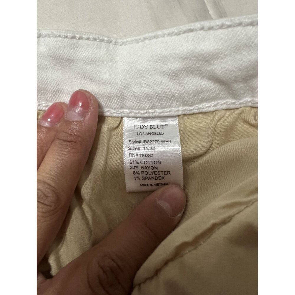 Judy Blue White High Rise Boot Cut Jeans Size 11/30 - Picture 7 of 8